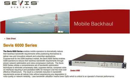 SatNews] Sevis Systems, Inc., a global provider of mobile backhaul ...