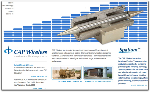 CAP Wireless homepage