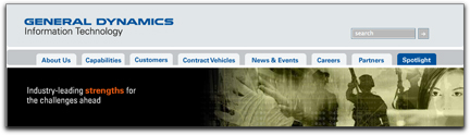 General Dynamics Info Tech hompage banner