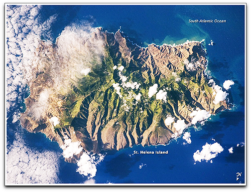 St. Helena Island ISS NASA