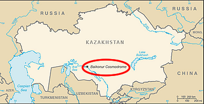 Baikonur Launch Facility Map