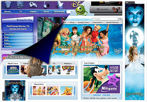 Disney.co.uk screen