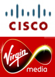 Cisco + Virgin Media logos