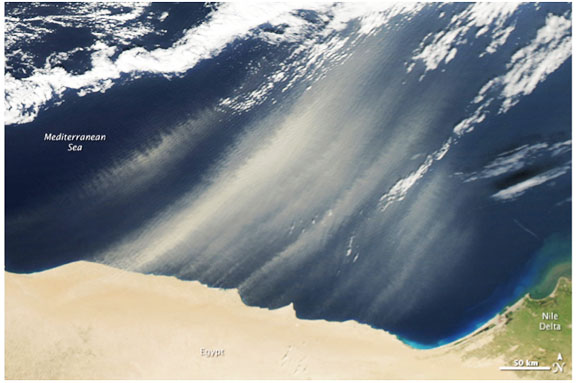 Egyptian dust storm NASA MODIS Aqua