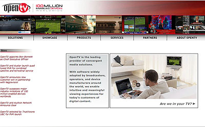 OpenTV home page