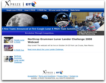XPrize homepage