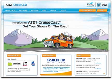AT&T CruiseCast homepage