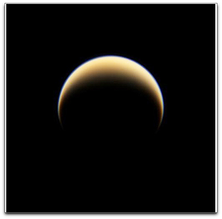 Cassini Titan crescent NASA