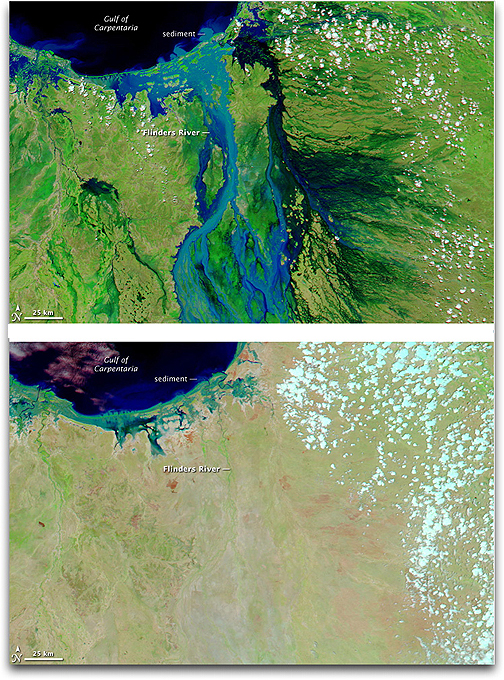 Aqua captures Australian flooding (NASA)