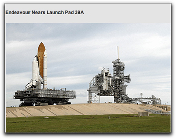 Endeavouro crawls to 39A