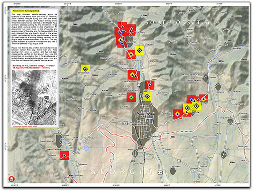 UNOSAT Georgian fire map