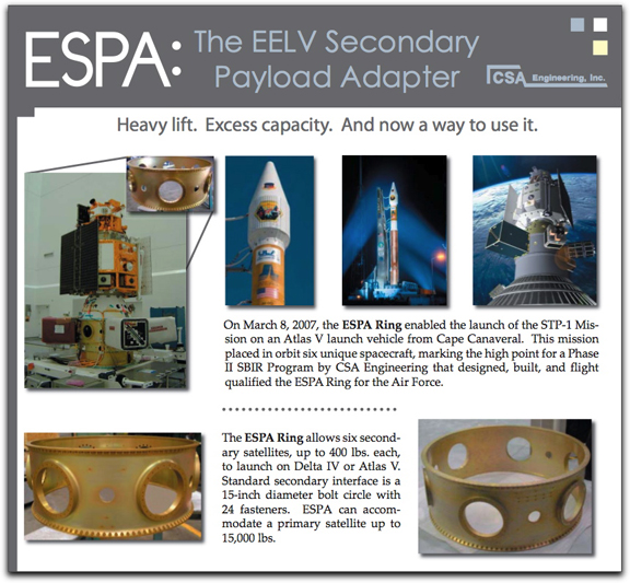 ESPA ring (CSA Engineering)