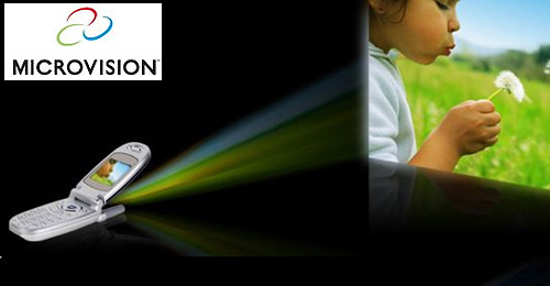 Microvision logo + PicoP device