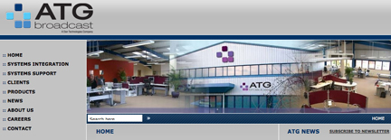 ATG Broadcast homepage