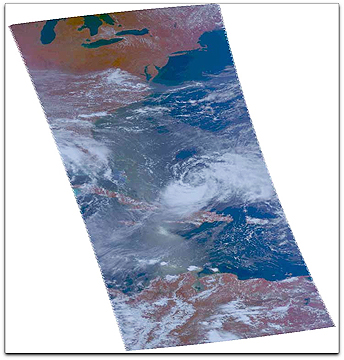 Storm Hana photo'd by NASA