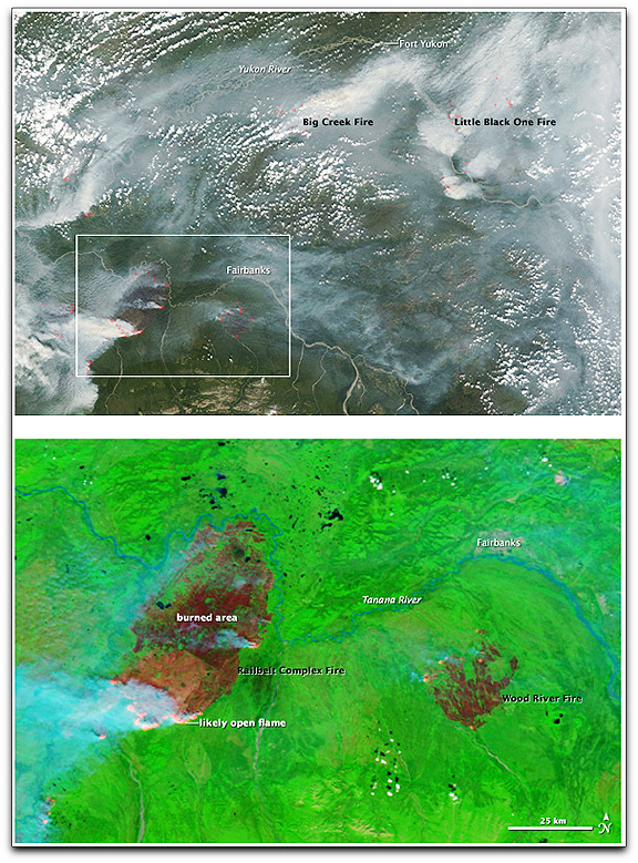 Alaska fires NASA Terra