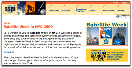 SSPI Satellite Week banner