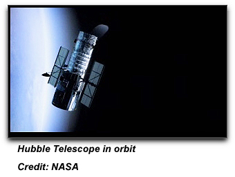 Hubble in orbit