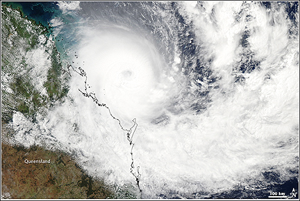 Tropical Cyclone Hamish (NASA Aqua)