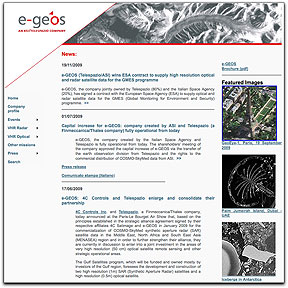 e-geos homepage
