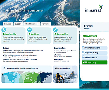 Inmarsat homepage