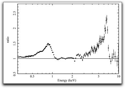 Broad K and L iron lines detected