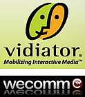 Vidiator + weComm logos