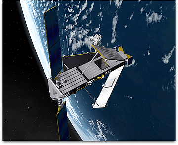 Iridium satellite over Earth