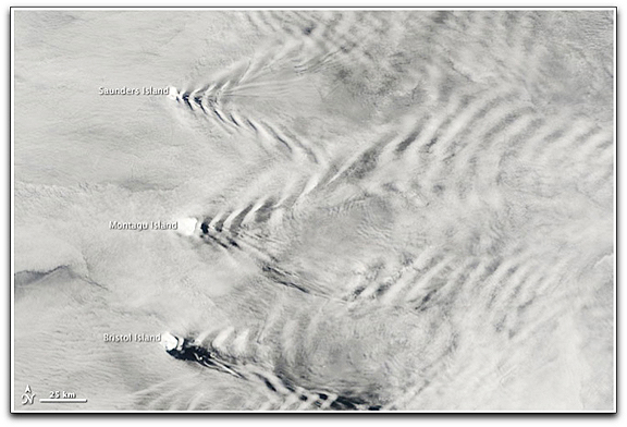 So. Sandwich Isl. wave clouds (NASA Terra)