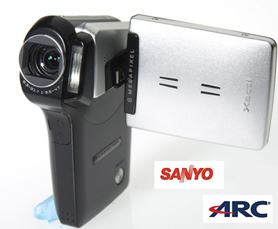 ARC + SANYO logos + camera