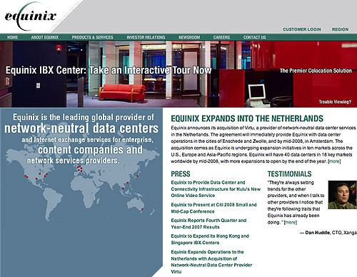 Equinix home page