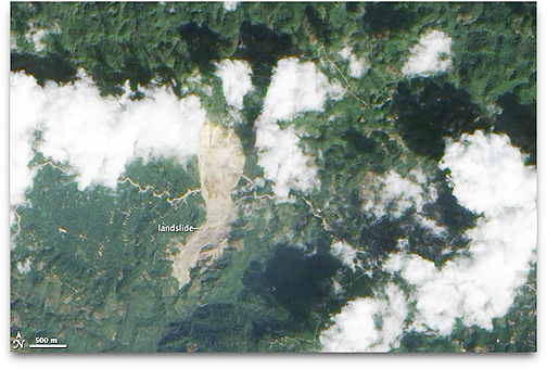 NASA EO-1 landslide image