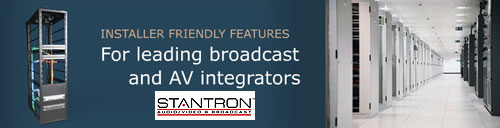 Stantron logo + rack mounts