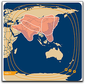 SES NEW SKIES NSS-11 coverage map