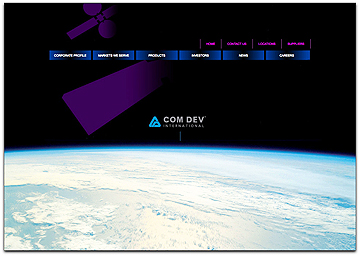 COM DEV Int'l homepage