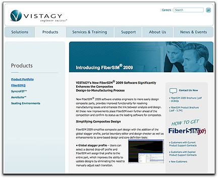 Vistagy FiberSIM webpage