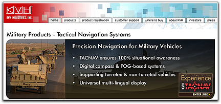 KVH TACNAV page