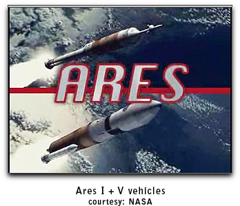Ares I + V launch vehicles