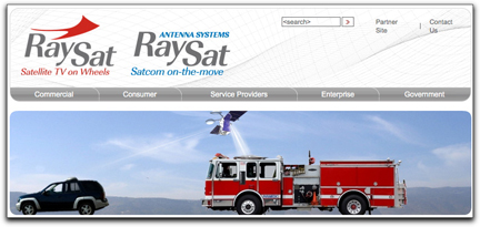 RaySat homepage banner