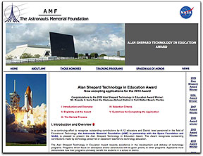 The AMF Alan Shepard Award homepage