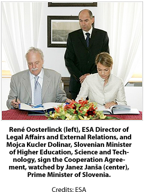 Slovenia + ESA agreement signing