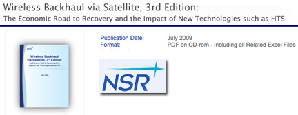 NSR Backhaul via satellite report graphic