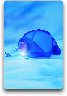 Tent in snow