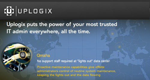 Uplogix logo + Omaha home page