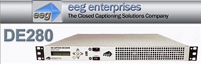 EEG logo + DE280 HD Caption Decoder