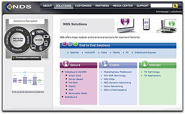 NDS Solutions webpage
