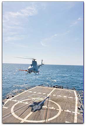 MQ-8B Fire Scout VTUAV flight ops