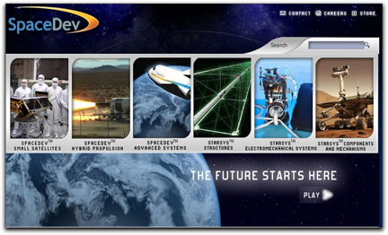 SpaceDev homepage banner
