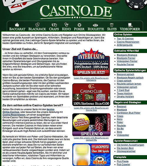Casino.de home page