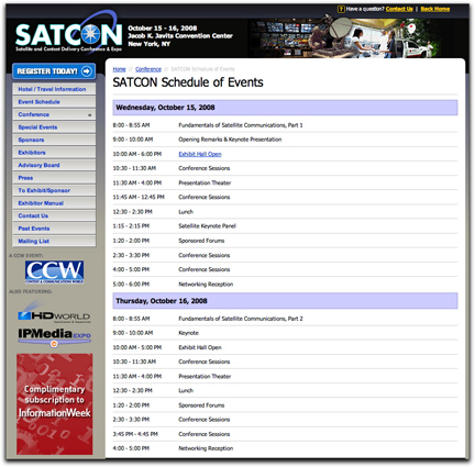 SATCON Event page